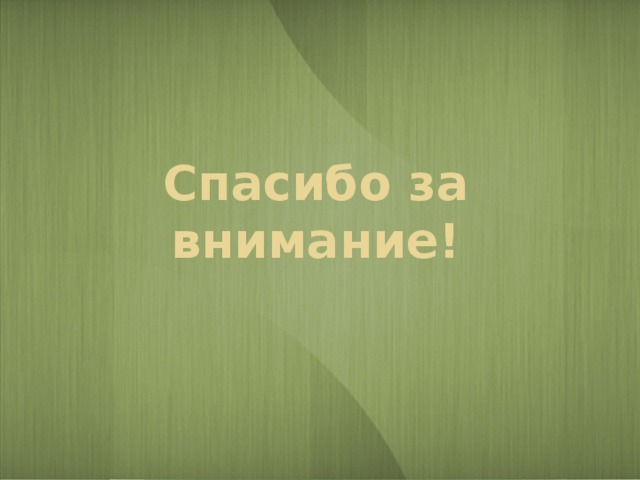 Спасибо за внимание! 