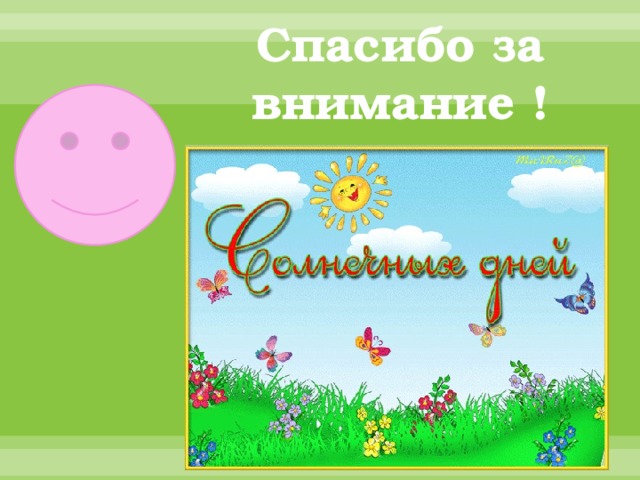 Спасибо за внимание ! 