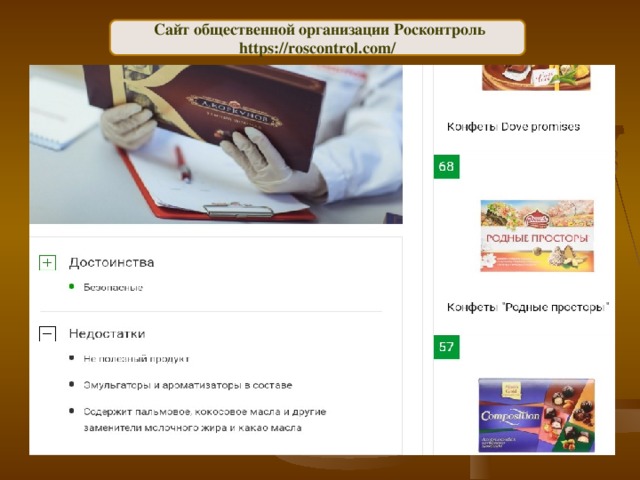  Сайт общественной организации Росконтроль https://roscontrol.com/ 
