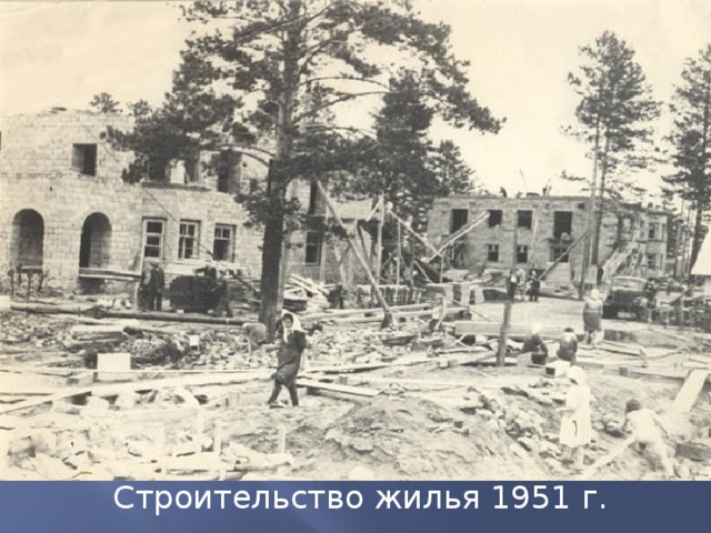 Строительство жилья 1951 г. 