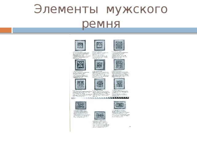 Элементы мужского ремня 