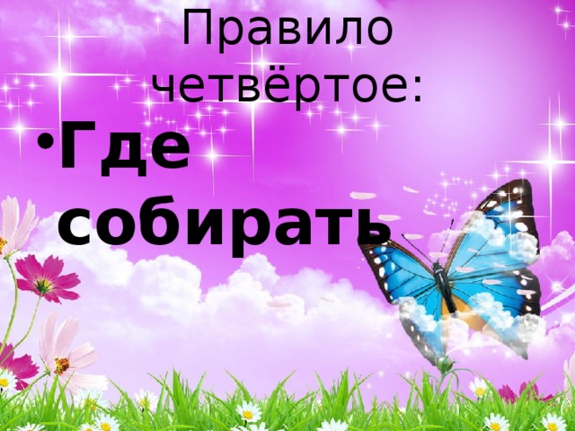 Правило четвёртое: Где собирать 