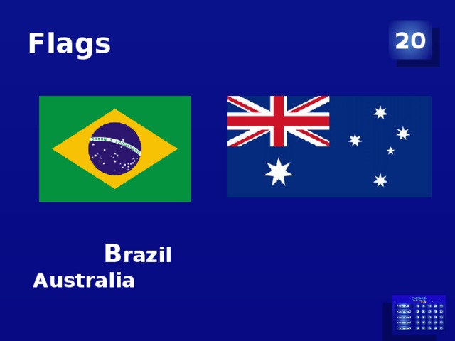 Flags 20  B razil Australia 