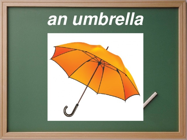 an umbrella 