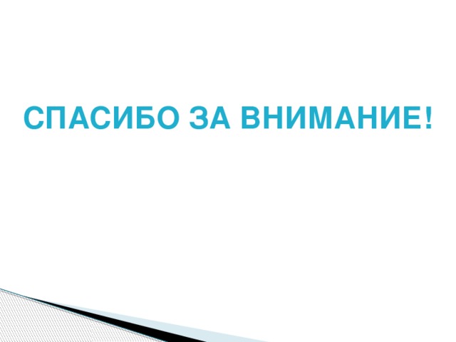 СПАСИБО ЗА ВНИМАНИЕ! 