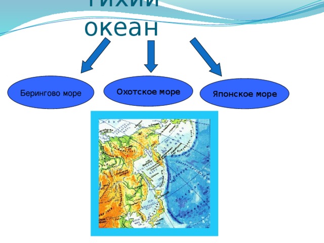 Тихий океан Берингово море Охотское море Японское море 