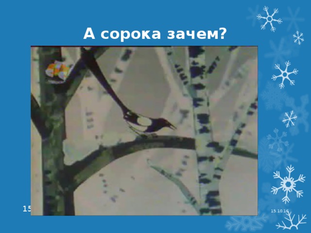 А сорока зачем?   15.10.16  