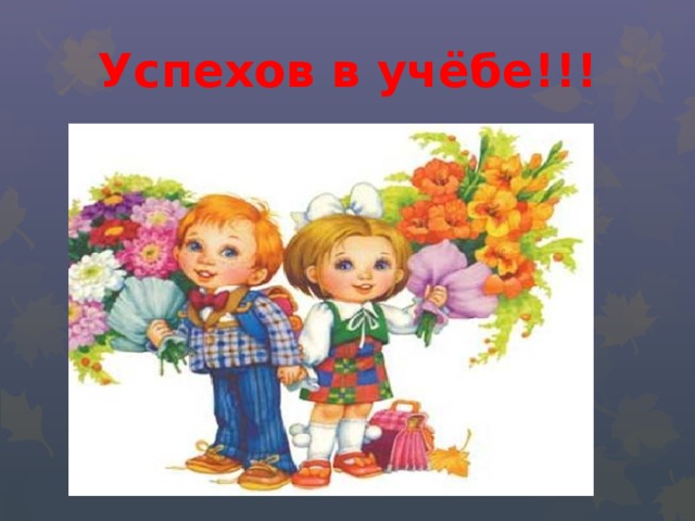 Успехов в учёбе!!!   