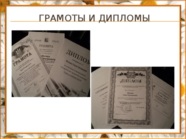 Грамоты и дипломы 