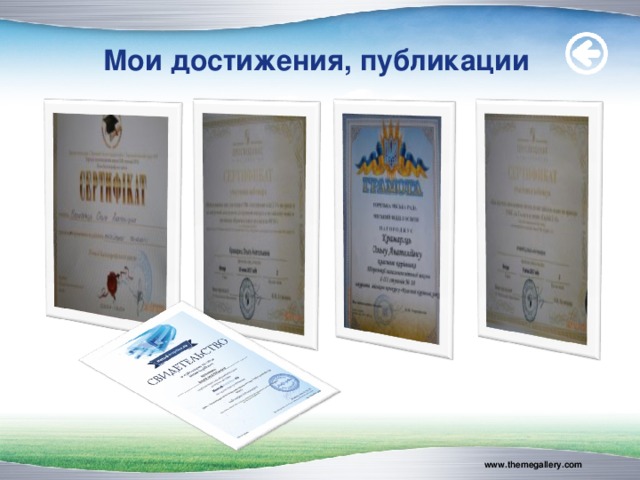 Мои достижения, публикации www.themegallery.com  
