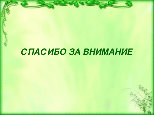 СПАСИБО ЗА ВНИМАНИЕ 