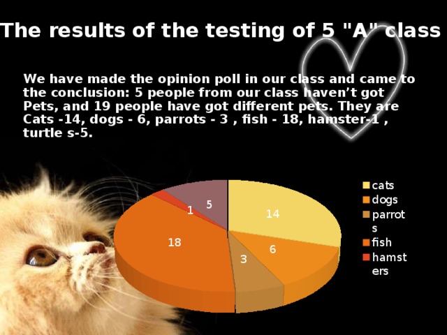 The results of the testing of 5 