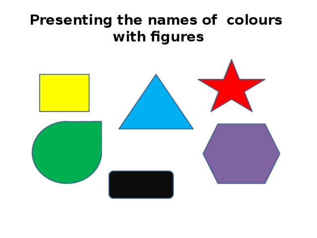 Presenting the names of colours with figures   