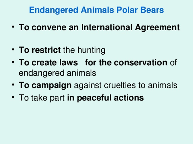Endangered Animals Polar Bears