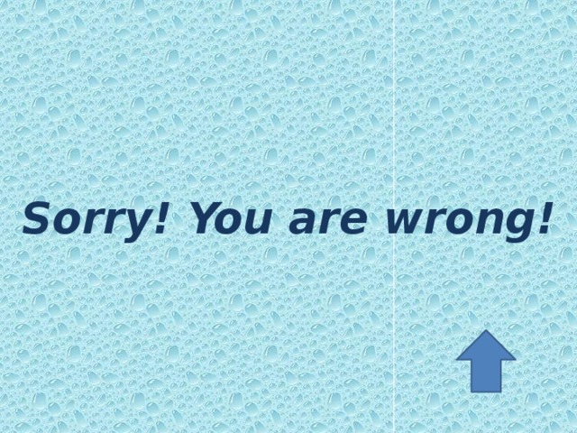 Sorry! You are wrong!