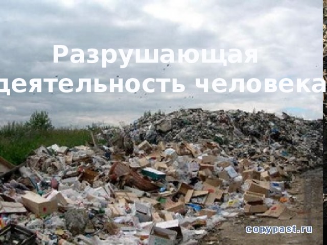 Разрушающая деятельность человека 