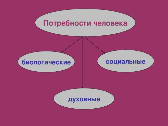 Потребности человека социальные биологические духовные 