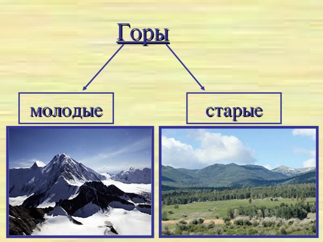 Горы  старые молодые