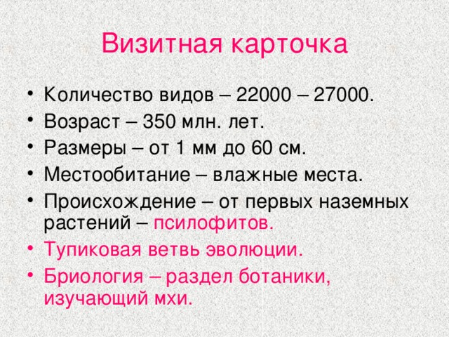 Визитная карточка