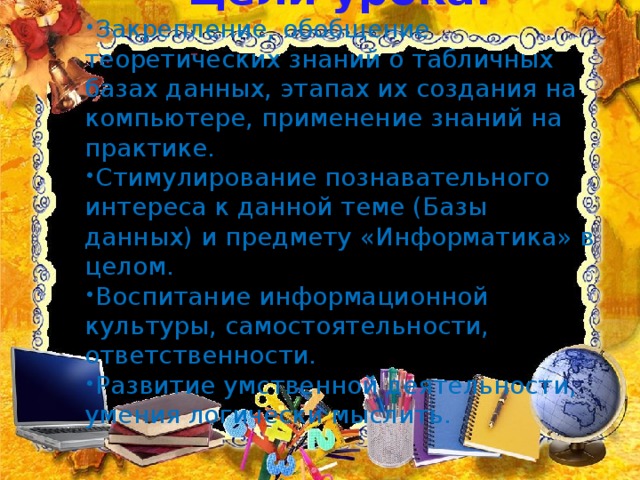 Цели урока: